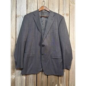Canali Mens Grey‎ Micro Pattern Two Button Suit Jacket Blazer Made in Italy